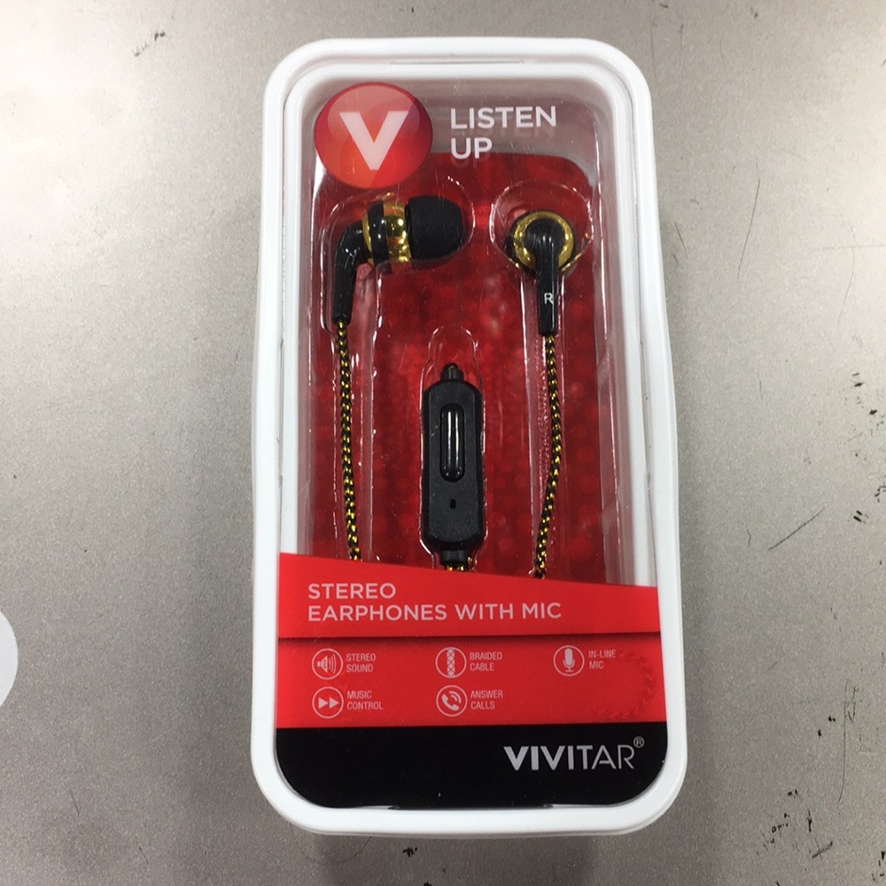 Vivitar Listen Up 2 Pack Stereo Earphones💖